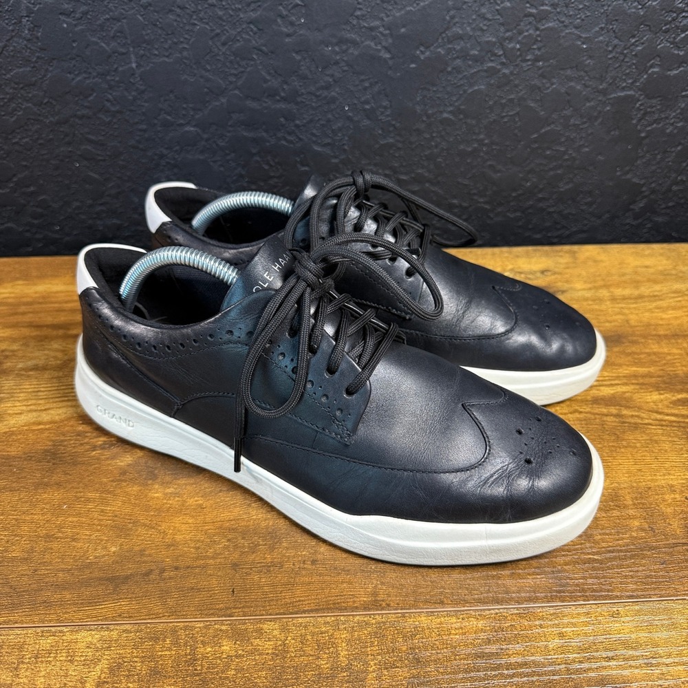 Cole Haan Grand Crosscourt C36068 Black Leather Wingtip Sneaker Mens 9M